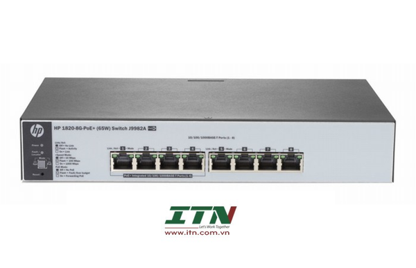 HPE OfficeConnect 1820 8G PoE+ (65W) Switch - J9982A