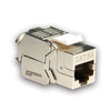 109924010 - Premium Line Category 6A 180° Shielded Die-casting Keystone Jack, Slim type, with shutter