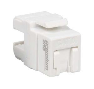 106721010 - Ổ cắm mạng Cat6 180°, không chống nhiễu, loại mỏng, chuẩn kép IDC, màu trắng