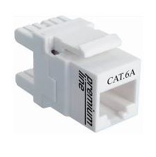 109721010 - Ổ cắm Cat6A 180°, không chống nhiễu, mỏng, có nắp, kép IDC, màu trắng