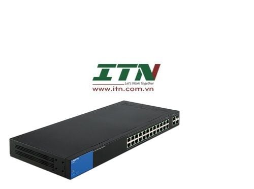 Linksys Business LGS326P 24-Port Gigabit PoE+ (192W) Smart Managed Switch + 2x Gigabit SFP/RJ45 Combo Ports