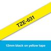 Nhãn in tiêu chuẩn brother Tze-631 12mm chữ đen nền vàng