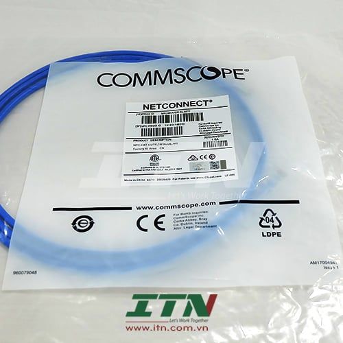 Dây nhảy Cat6 Commscope UTP NPC06UVDB-BL005F CM Blue 5ft 1.5m