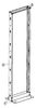 617300252 - 2-Post Open Frame Rack, height 25U, Black