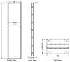 617300452 - 2-Post Open Frame Rack, height 45U, Black