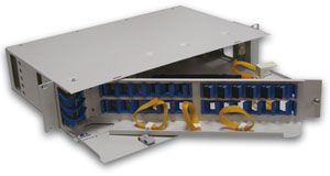 245021485 - Hộp đấu nối cáp quang 19 inch lắp sẵn 48 cổng SC-UPC đơn mốt dạng đơn, màu xám