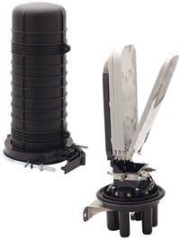 541122402 - Măng xông cáp quang Dome loại 2 vào - 2 ra, 48 lõi, màu đen