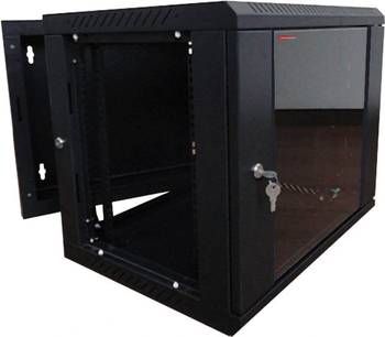614264122 - Dual Section - 12U  Cabinet, 450+100mm deep, Black