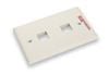 121822010 - Premium Line USA III Faceplate, 90° Entry, 70x115, Integral molding, w/o icon, 2-Port, white