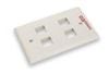 121822010 - Premium Line USA III Faceplate, 90° Entry, 70x115, Integral molding, w/o icon, 2-Port, white