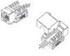 106211010 - Ổ cắm mạng Cat6 90°, chống nhiễu, chuẩn kép IDC