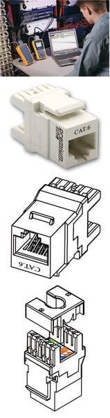 1061210X0 - Premium-Line Category 6 180° Unshielded Keystone Jack