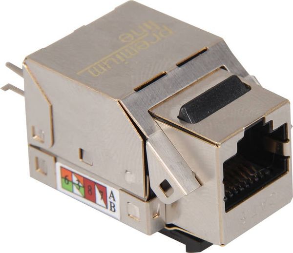 106211010 - Ổ cắm mạng Cat6 90°, chống nhiễu, chuẩn kép IDC