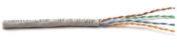 206141114  - Cáp mạng U/UTP CAT6, 23AWG, lõi đồng đặc, 4 đôi, 305m, vỏ PVC, màu xanh
