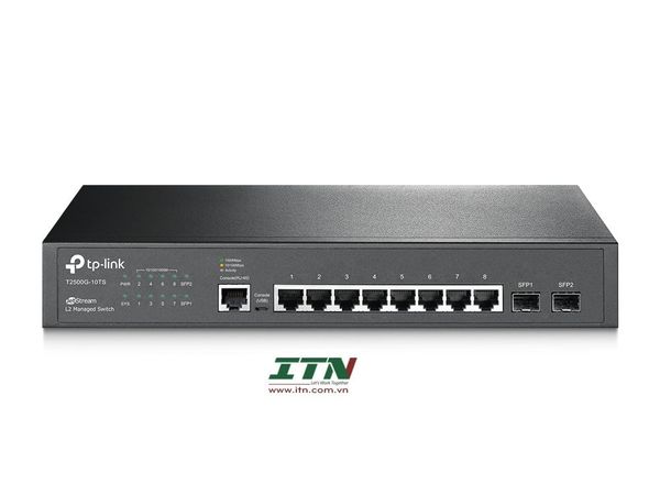 T2500G-10TS - JetStream 8-Port Gigabit L2 Managed Switch with 2 SFP Slots