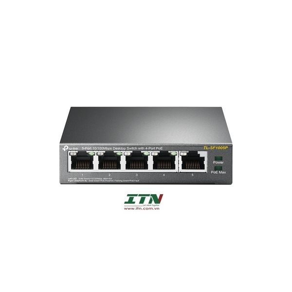 TL-SF1005P - Bộ Chia Tín Hiệu Để Bàn 5 cổng 10/100Mbps với 4 cổng PoE