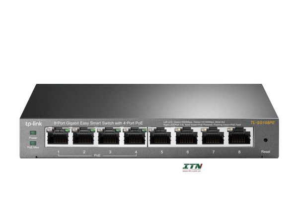 TL-SG108PE - Switch Easy Smart 8 cổng Gigabit với 4 cổng PoE