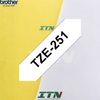 Nhãn in tiêu chuẩn brother Tze-251 24mm chữ đen nền trắng