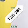Nhãn in tiêu chuẩn brother Tze-261 36mm chữ đen nền trắng