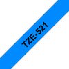 TZE-521 Nhãn tiêu chuẩn - Chữ đen nền xanh dương 9mm
