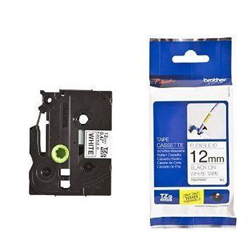 TZE-FX231 Nhãn siêu dẻo - Chữ đen trên nền trắng 12mm