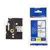 TZE-FX231 Nhãn siêu dẻo - Chữ đen trên nền trắng 12mm