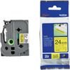 TZE-S651 Nhãn siêu dính - Chữ đen trên nền vàng 24mm