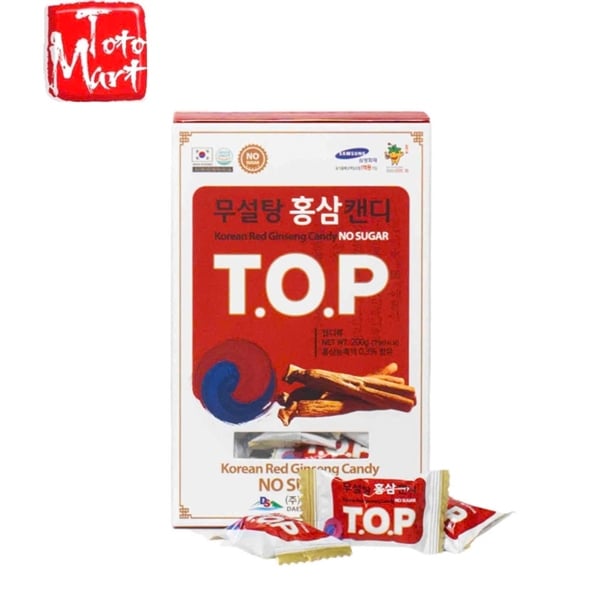 Kẹo hồng sâm không đường T.O.P Daesan Hàn Quốc (hộp 200g)