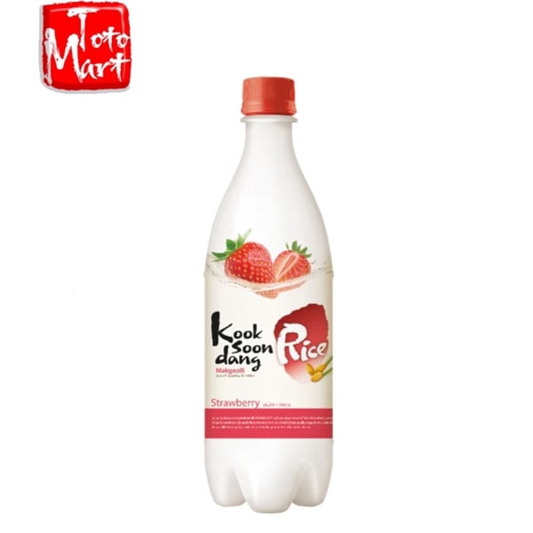 Rượu gạo Makgeolli Koolsoondang - vị dâu tây (750ml)
