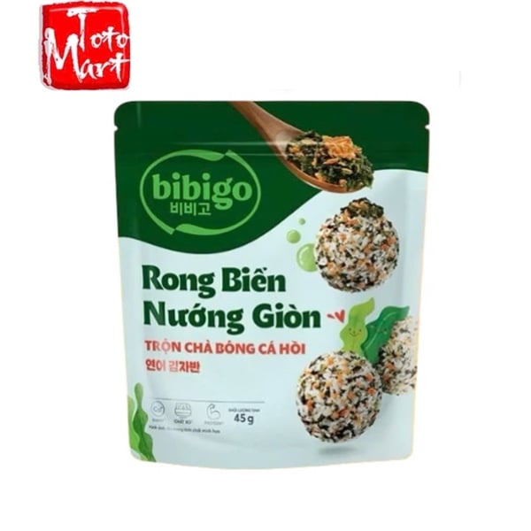 Rong biển vụn trộn chà bông cá hồi Bibigo (45g)