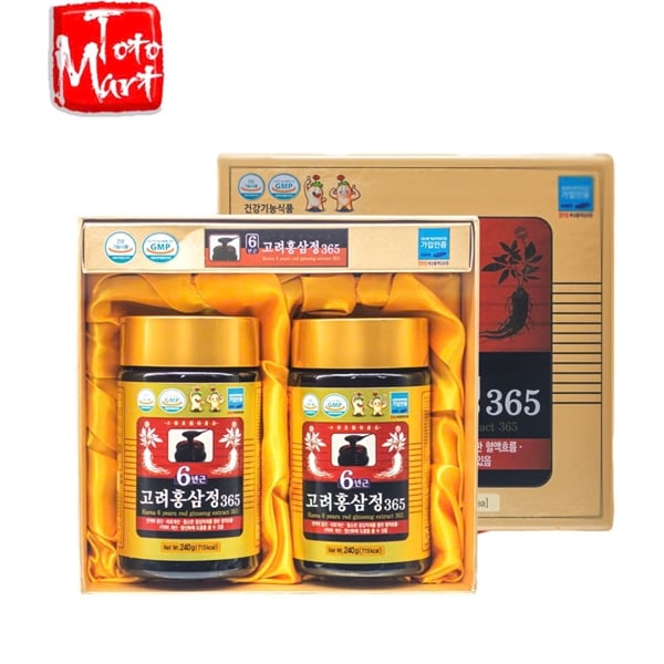 Cao hồng sâm 365 Hàn Quốc (Hộp 2 Lọ x 240g)