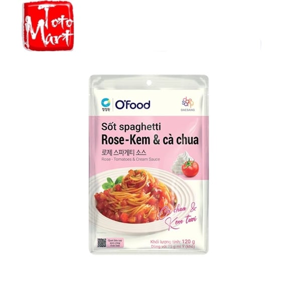 Sốt Spaghetti Rose - Kem & cà chua O'Food (120g)