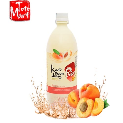 Rượu gạo Makgeolli Koolsoondang - vị đào (750ml)