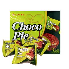 Bánh Chocopie Lotte Hàn Quốc vị trà xanh (12 cái)