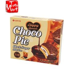 Bánh Chocopie Lotte Hàn Quốc vị trà sữa đường đen (12 cái)