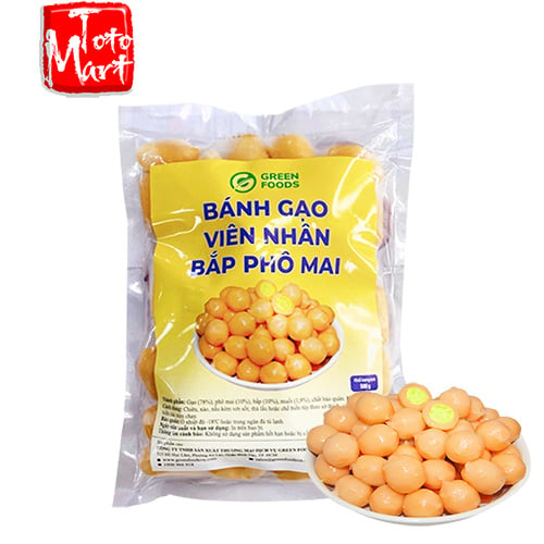 Bánh gạo tokbokki viên nhân bắp phô mai (500g)