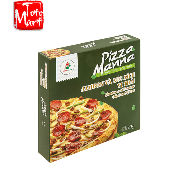 Pizza Manna Jambon & xúc xích vị Thái (120g)