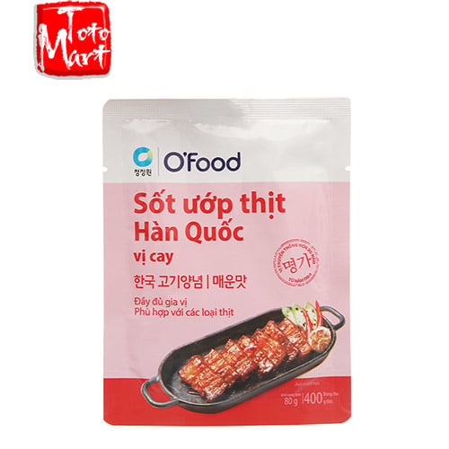 Sốt ướp thịt Hàn Quốc vị cay O'Food (80g)