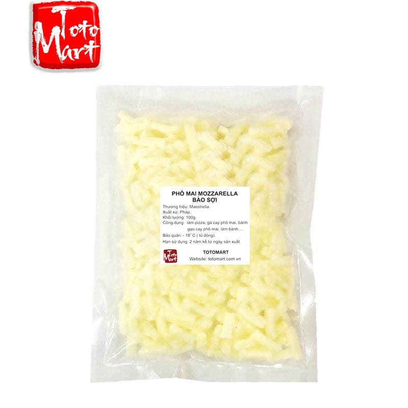 Phô mai mozzarella bào sợi (100g)