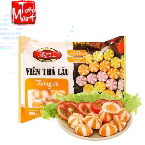 Viên thả lẩu - bánh bao trứng cá (500g)