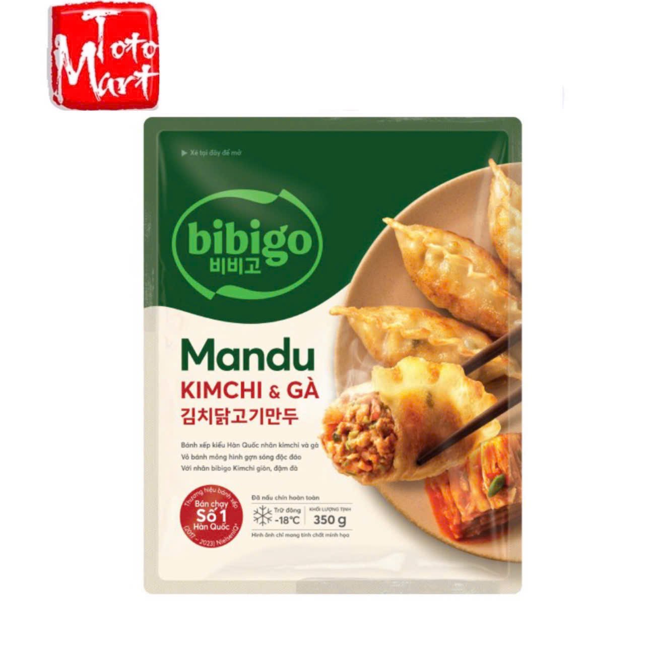 Bánh xếp Mandu kim chi và gà Bibigo (350g)