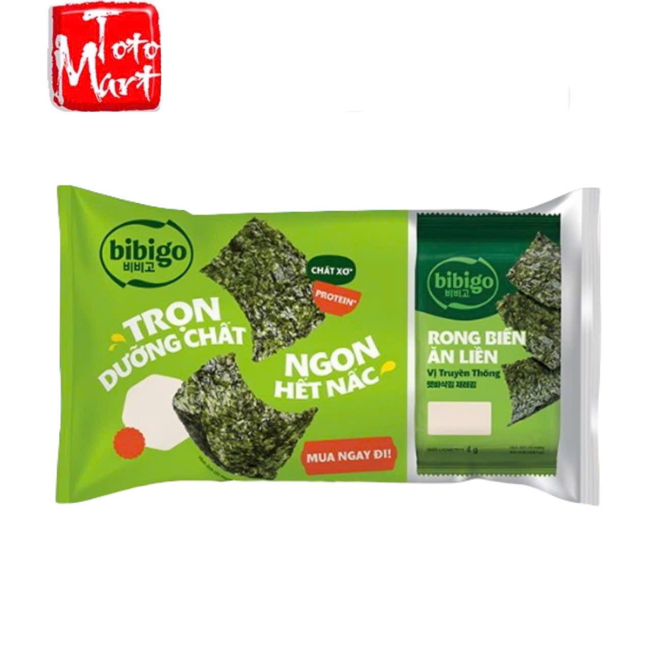 Rong biển ăn liền Bibigo lốc 3 gói (12g)
