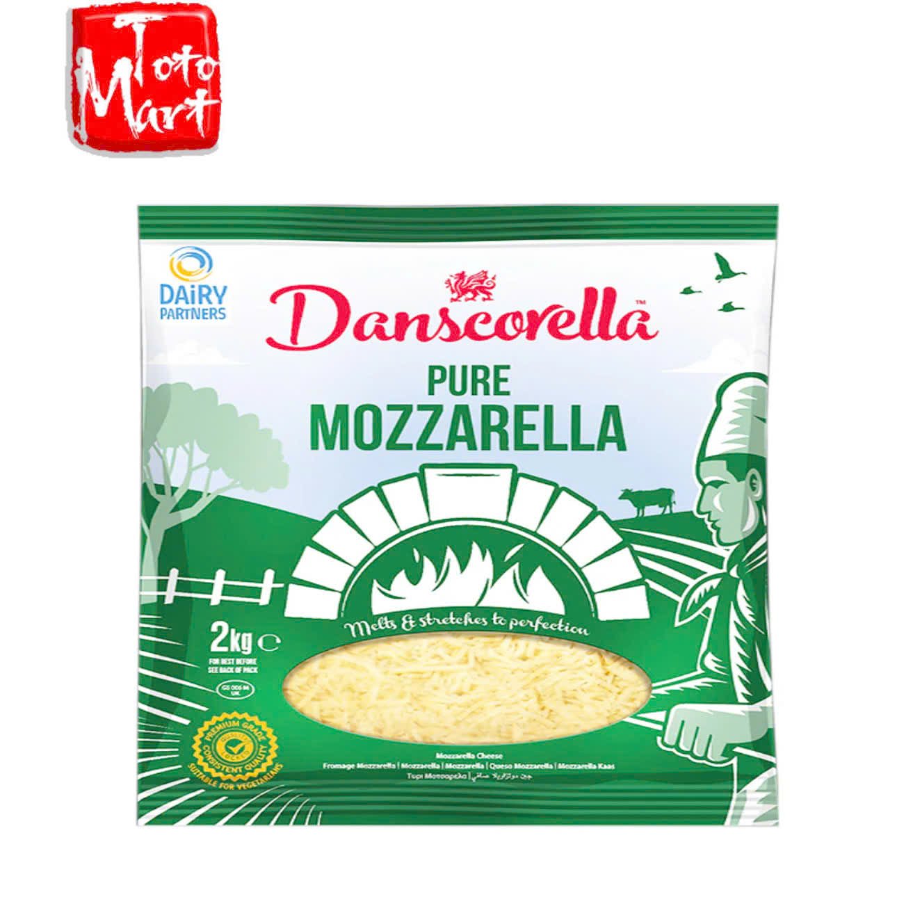 Phô mai mozzarella bào sợi (2kg)