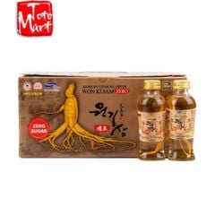 Hộp sâm có củ không đường Won Ki Sam Hàn Quốc (120ml x 10 chai)