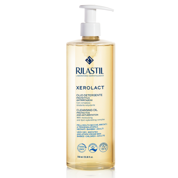 Dầu Tắm Làm Sạch, Dưỡng Ẩm, Làm Sáng Da Rilastil Xerolact Cleansing Oil 750Ml