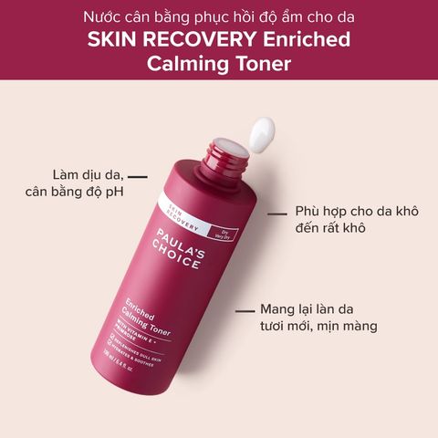 Nước Cân Bằng Phục Hồi Độ Ẩm Cho Da Paula's Choice Skin Recovery Enriched Calming Toner