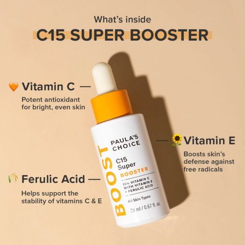 Tinh Chất Paula's Choice 15% Vitamin C Làm Sáng Da Resist C15 Super Booster 20ml