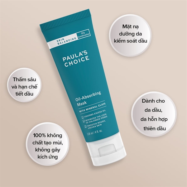 Mặt Nạ Giảm Dầu Paula's Choice Skin Balancing Oil-Absorbing Mask