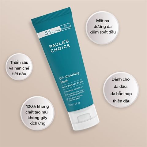 Mặt Nạ Giảm Dầu Paula's Choice Skin Balancing Oil-Absorbing Mask