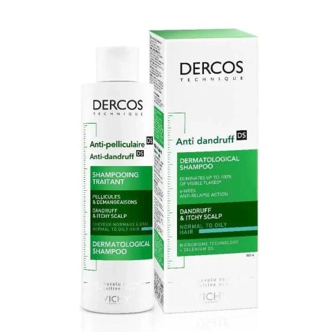 Dầu Gội Vichy Sạch Gàu Cho Da Đầu Dầu, Ngứa Dercos Technique Anti-Dandruff Normal To Oily Hair Advanced Action Shampoo